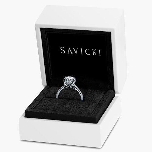 Pierścionek zaręczynowy Share Your Love: białe złoto, diamenty